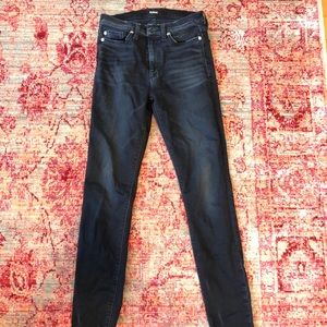 Hudson dark wash high waist skinny jeans